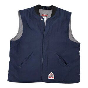 Bulwark FR Flame Resistant Vest Mens XL Nomex Aramid Workwear Safety Snap Front